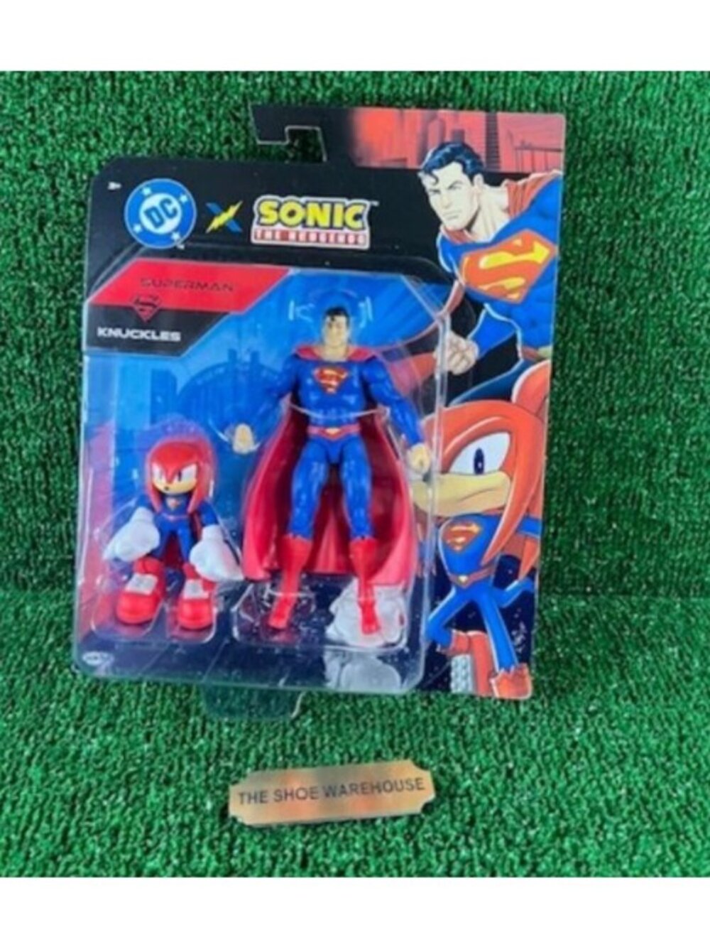DC x Sonic the Hedgehog Superman & Knuckles Action Figure Jakks Crossover NEW